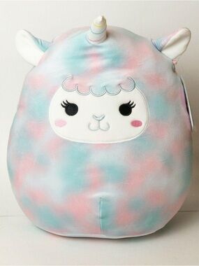 Large Squishmallows Unicorn Llama Plush - Pink Mint Blue NWT